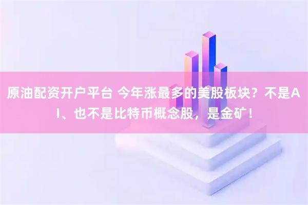 原油配资开户平台 今年涨最多的美股板块？不是AI、也不是比特币概念股，是金矿！